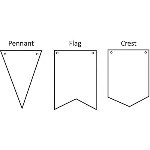 Размер флажка для гирлянды