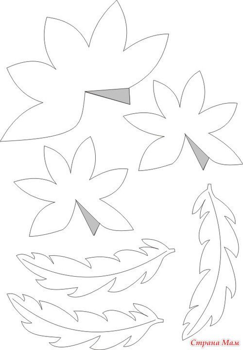Цветы трафарет для вырезания