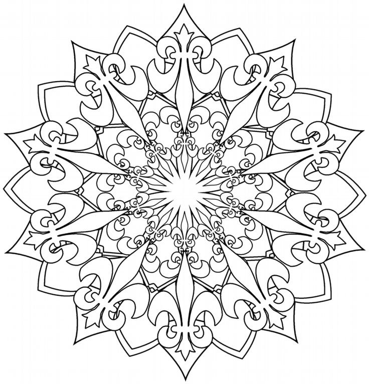 Раскраска Мандала