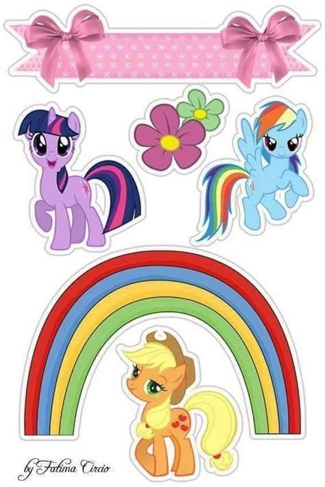 Радужная пони макет для печати