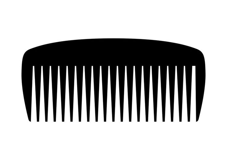 Расческа на белом фоне