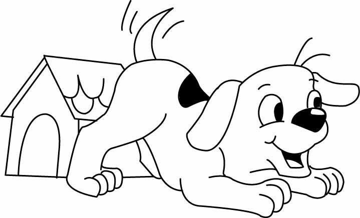 Трафарет щенка для детей