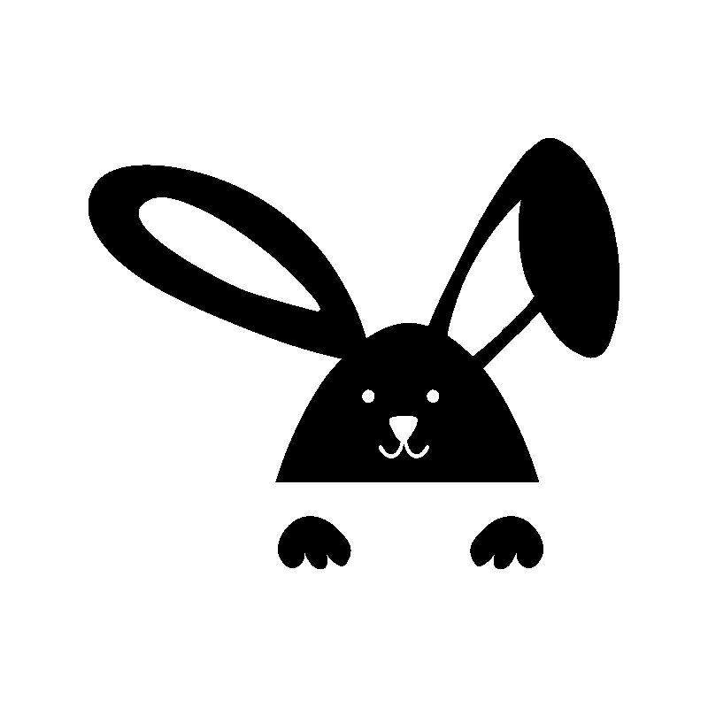 Заяц выглядывает