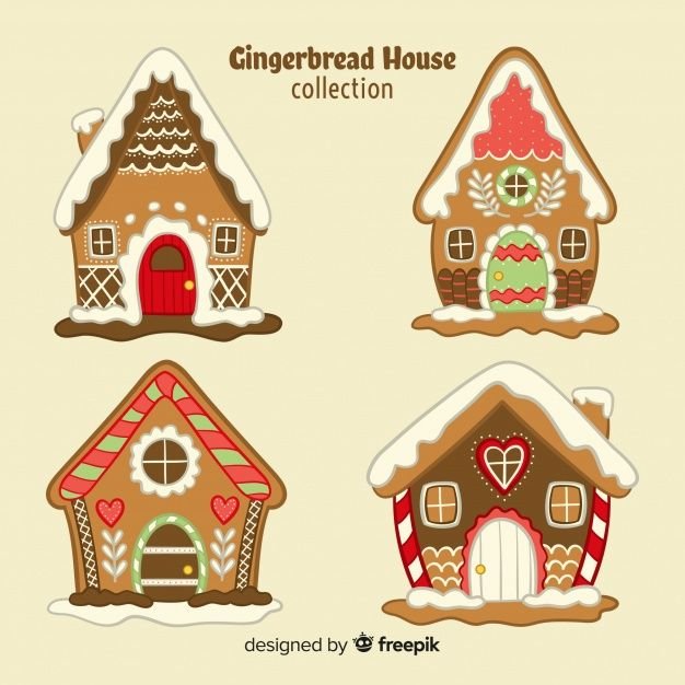 Пряничный домик трафарет для пряников