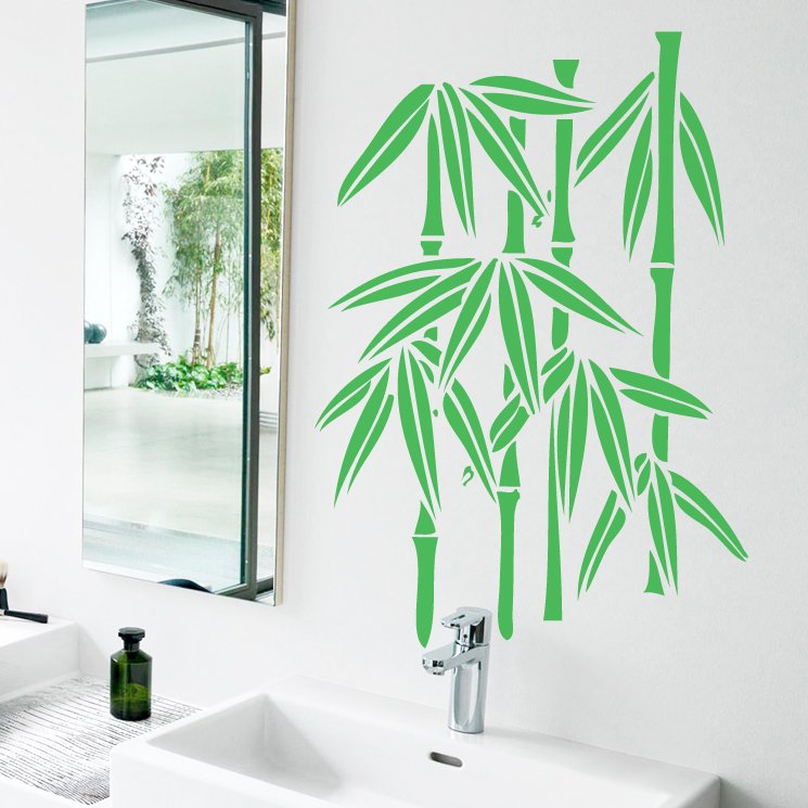 Наклейки на стену бамбук