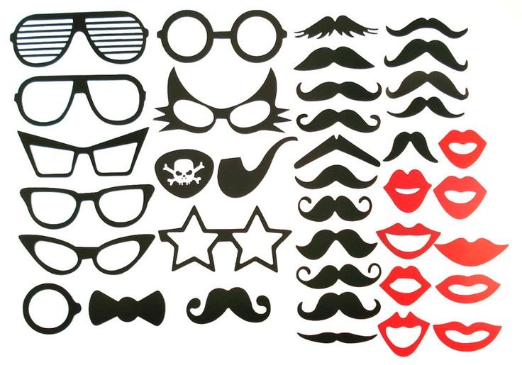 Маски на палочке для фотосессии