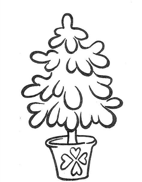 Елочка раскраска