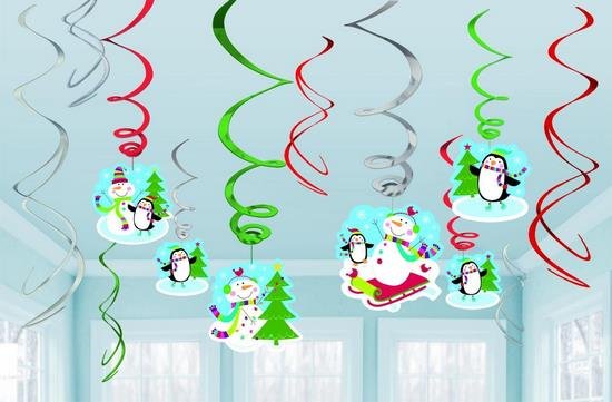 Спиральки для украшения потолка к новому году