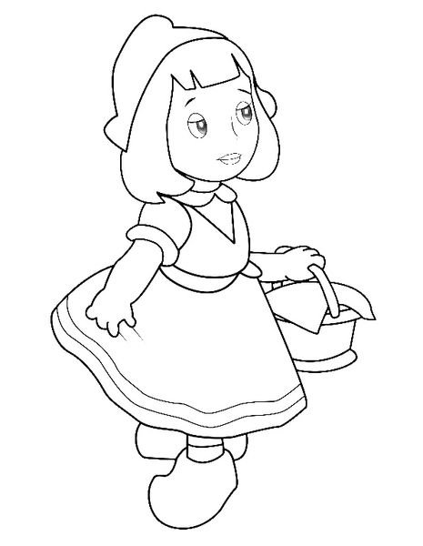 Красная шапочка раскраска