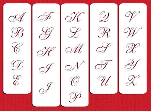 Трафарет буквы для торта прописные