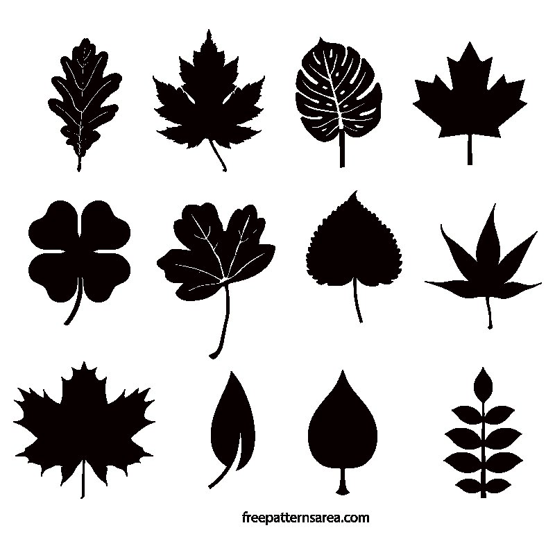 Лист дерева трафарет