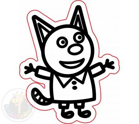 Трафарет три кота для пряников