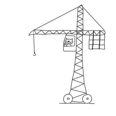 Раскраска детская подъемный кран