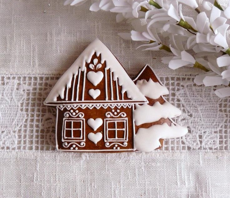 Пряничный домик плоский