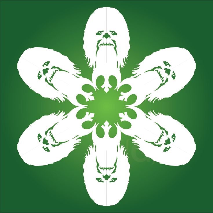 Снежинки из бумаги шаблоны Звездные войны