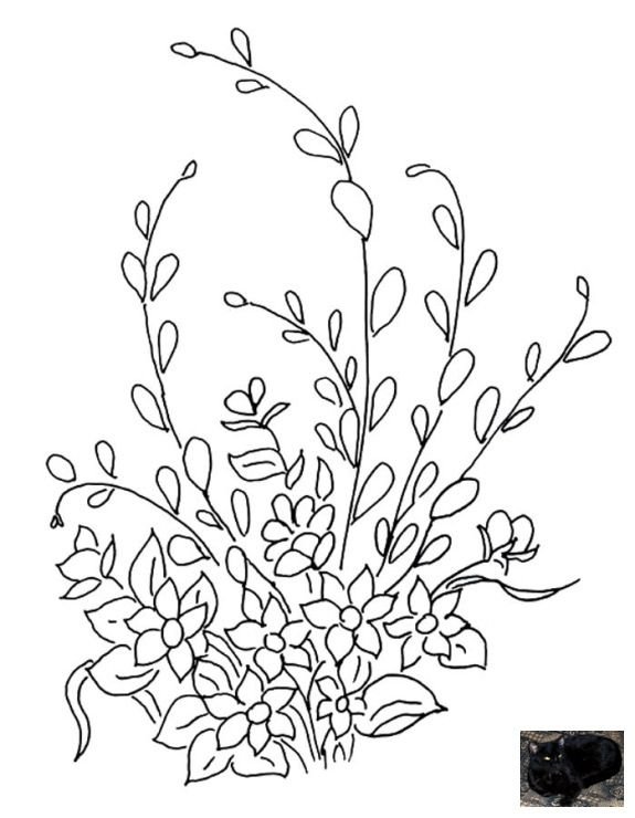 Веточка вербы раскраска для детей