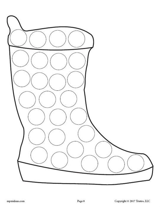 Сапоги раскраска для детей