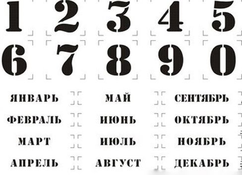 Цифры для вечного календаря декупаж