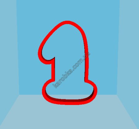 Цифра 1 трафарет для пряников
