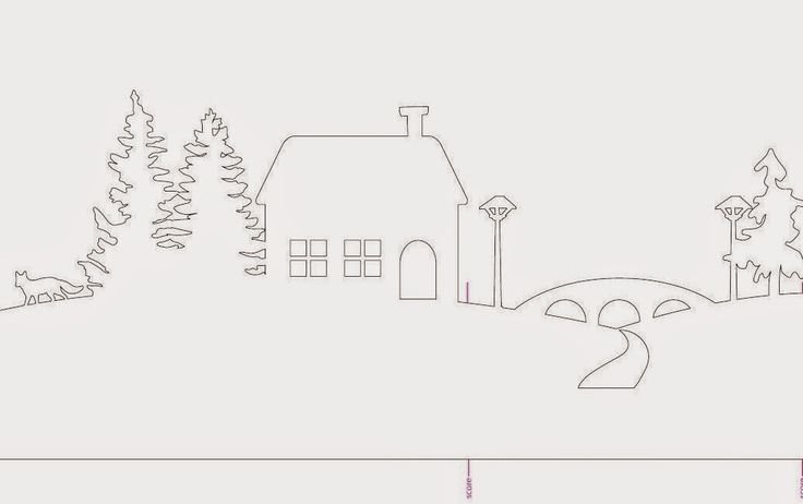 Домик трафарет