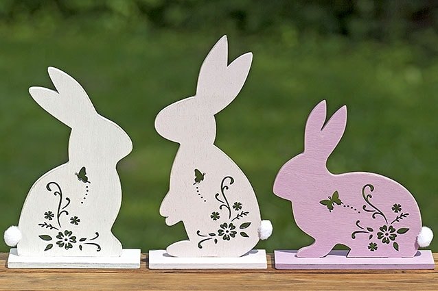 Пасхальные кролики подвесные декор