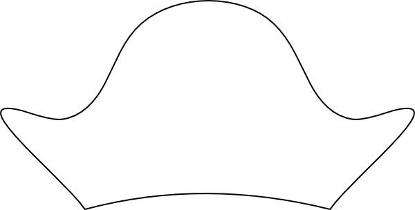 Трафарет пиратской шляпы