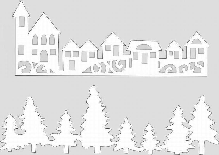 Украшения на окна домики