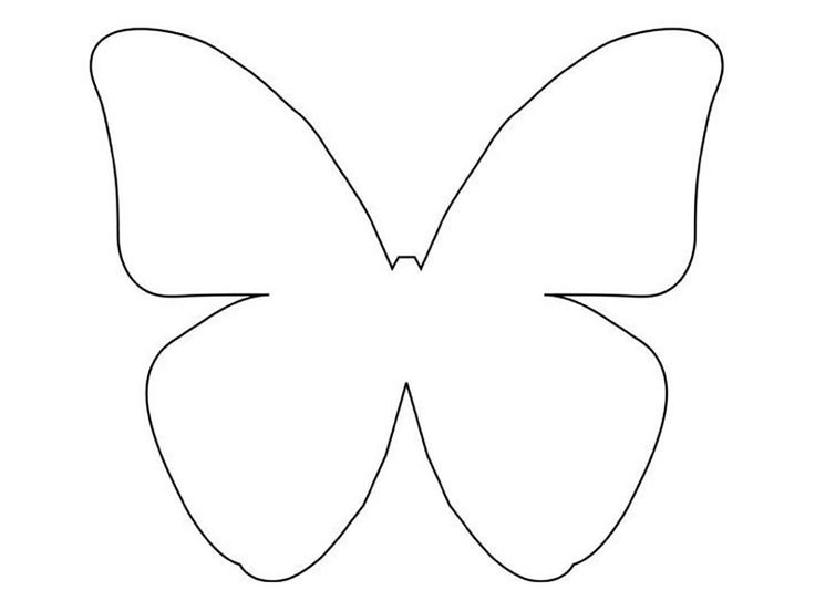 Трафарет бабочки для вырезания из бумаги
