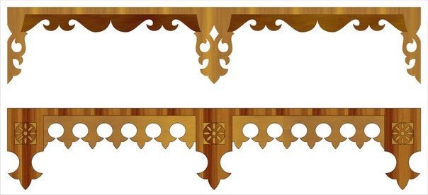 Прорезная резьба карнизы фризы Подзоры