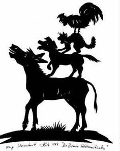 Бременские музыканты силуэт