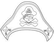 Трафарет пиратской шляпы