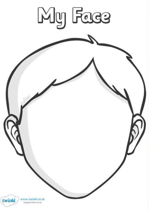 Лицо ребенка раскраска для детей