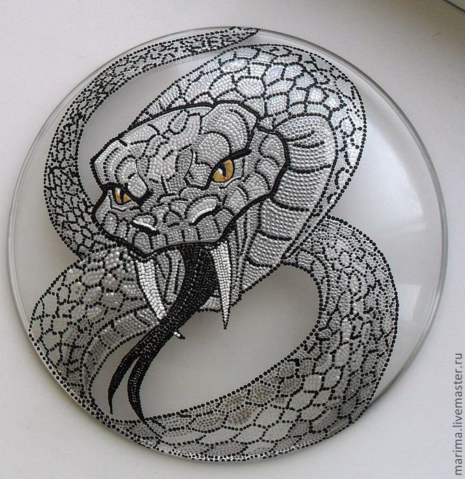 Череп точечная роспись