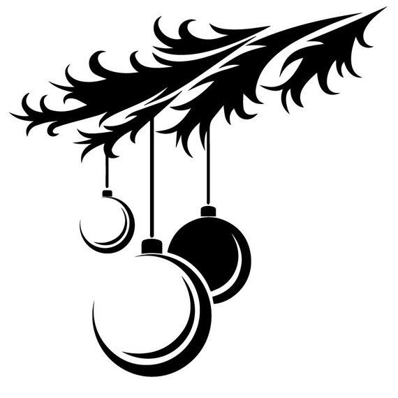 Новогодний шар силуэт