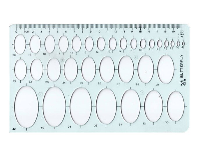 Линейка с овалами