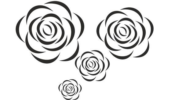 Трафарет «розочки»