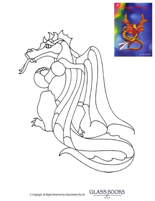 Витраж дракон трафарет