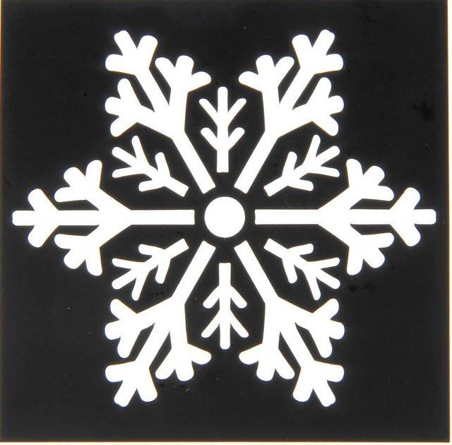 Трафарет снежинки на окно для искусственного снега