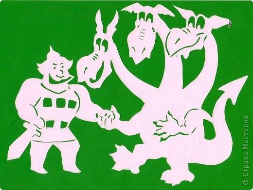 Вытынанки на окна богатыри