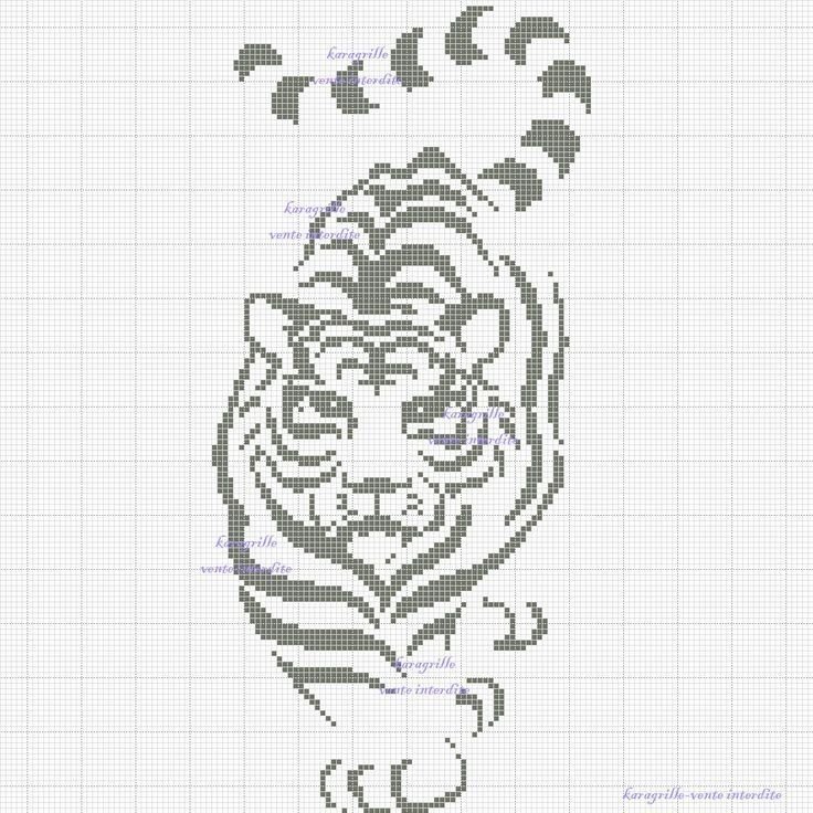 Монохромная вышивка крестом схемы