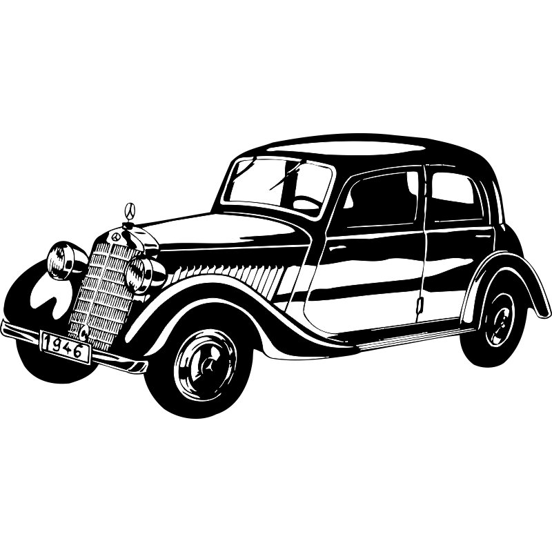 Силуэт ретро автомобиля