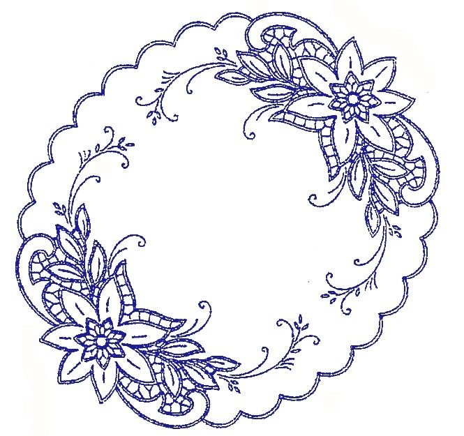 Узоры для вышивки гладью на скатерть