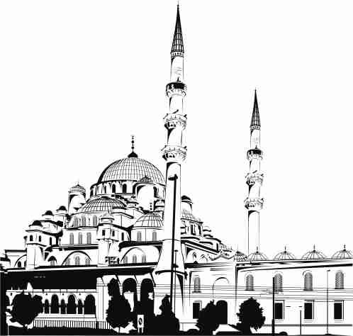 Нарисовать мечеть сердце Чечни