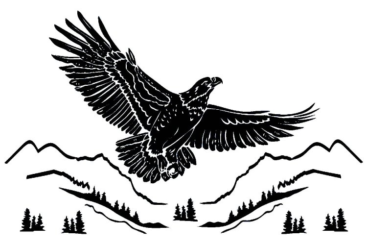 Орел в горах