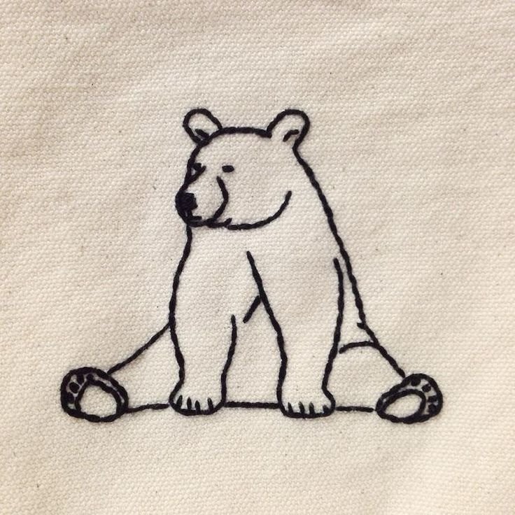 Набросок для вышивки Медвежонок