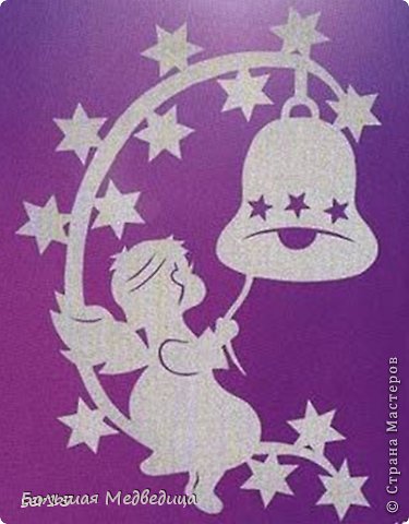 Трафареты рождественских ангелов