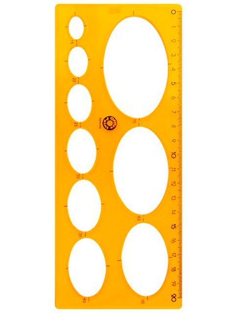 Овальная линейка для черчения