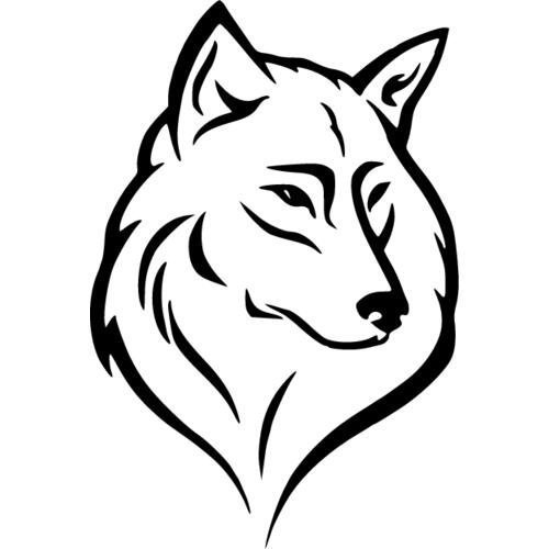 Волк контур