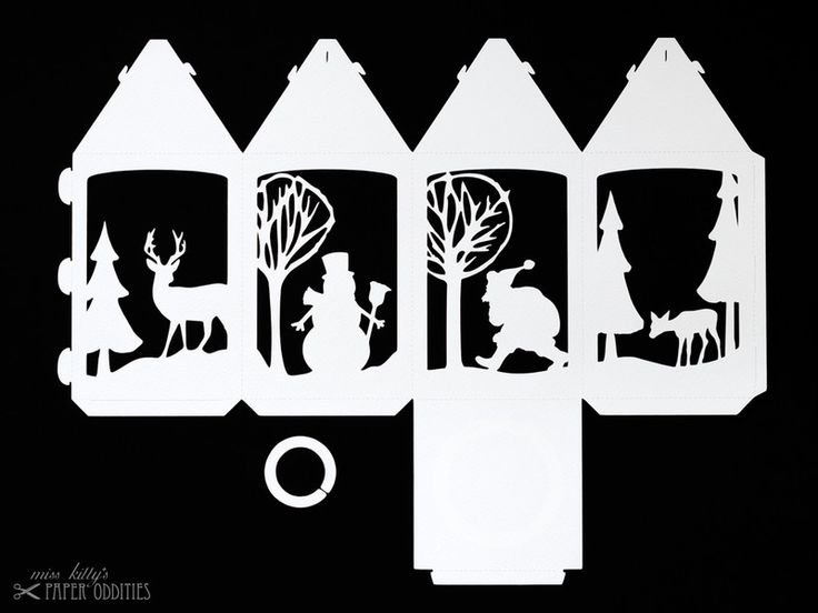 Новогодний бумажный фонарик