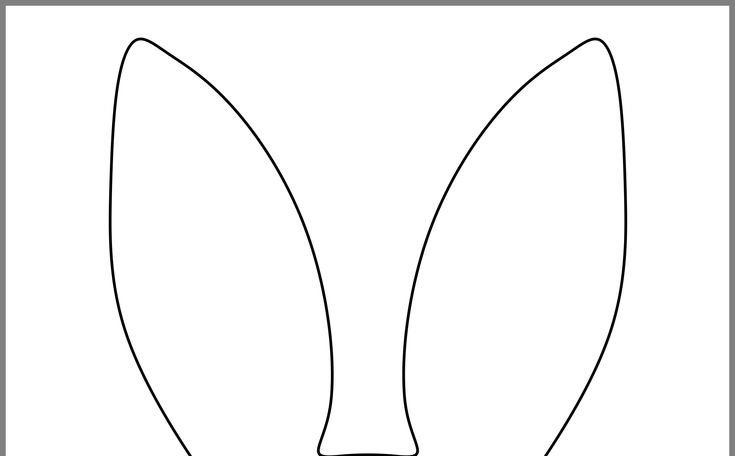 Ушки зайки трафарет